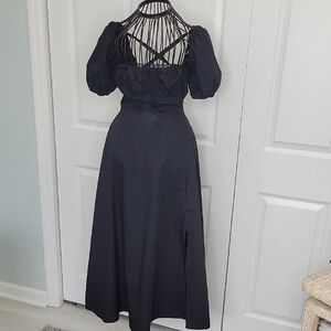 FORE Elegant Black Dress with Unique Strappy Design Size Small